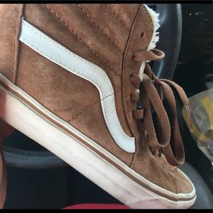 Vans hightops with fur